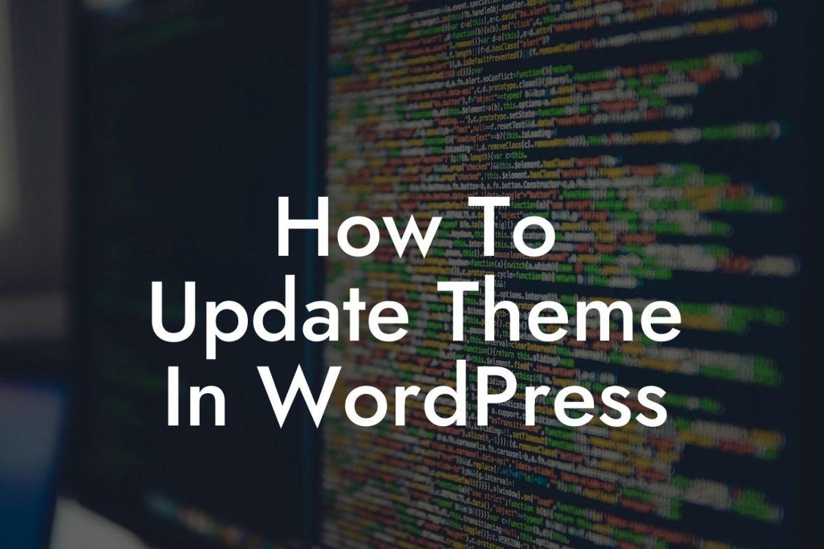 How To Update Theme In WordPress