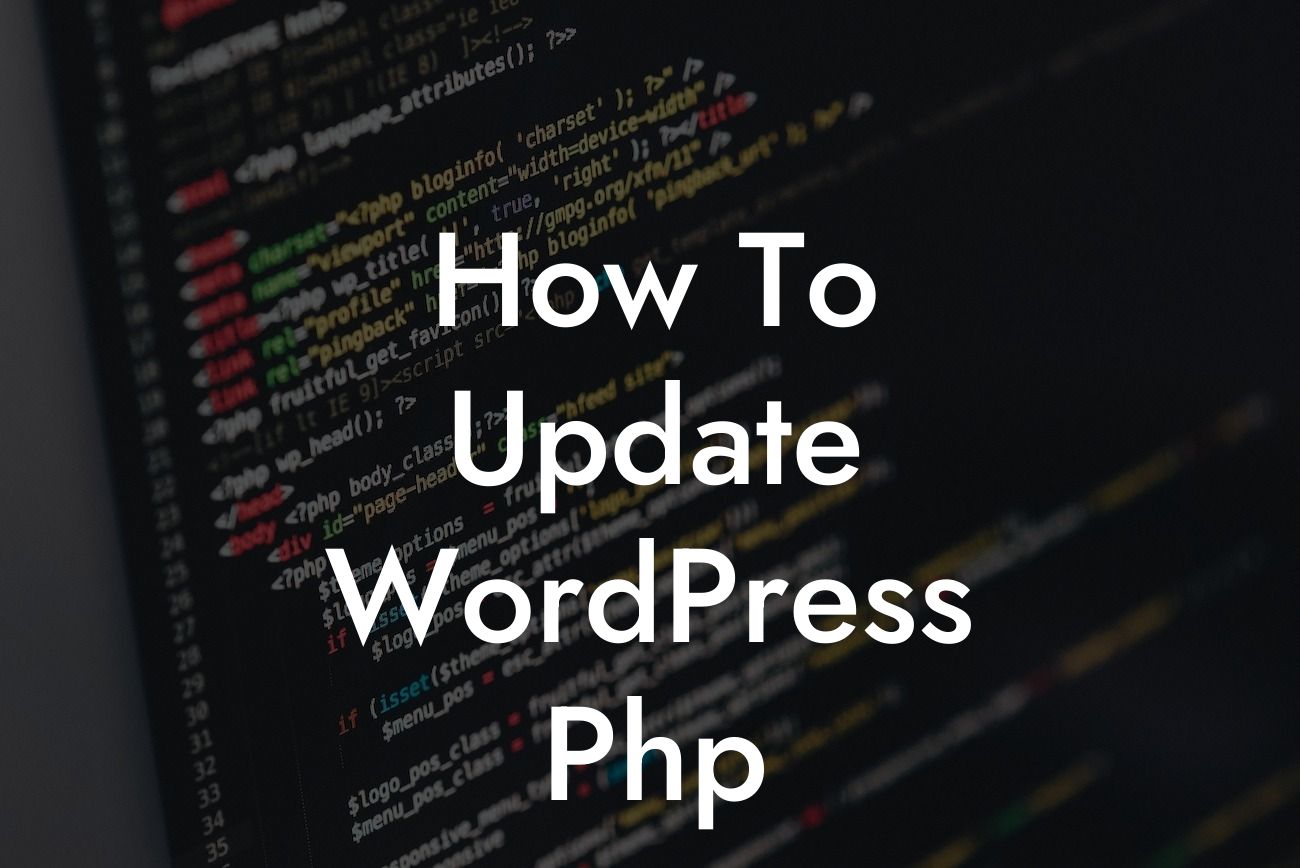 How To Update WordPress Php