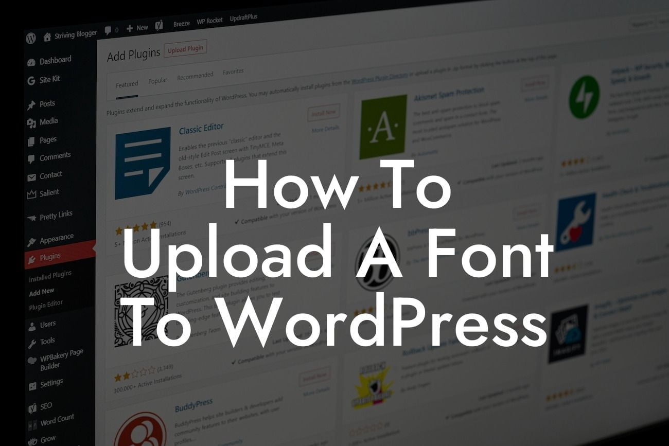 How To Upload A Font To WordPress