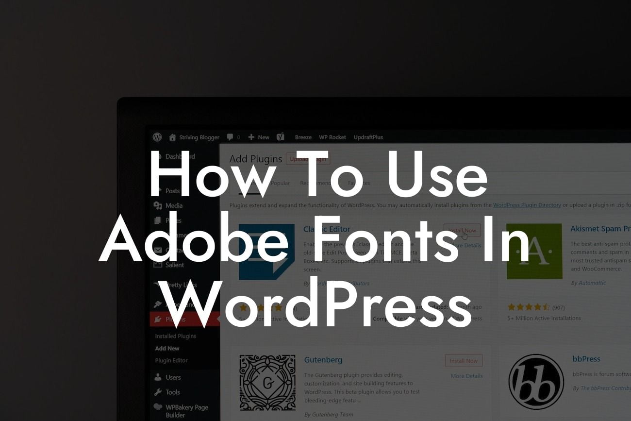 How To Use Adobe Fonts In WordPress