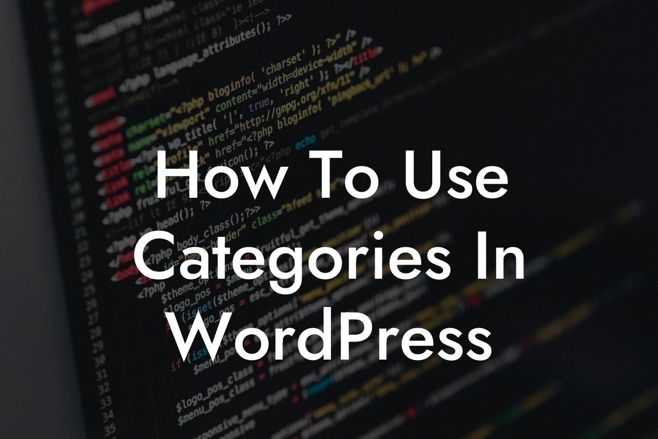 How To Use Categories In WordPress