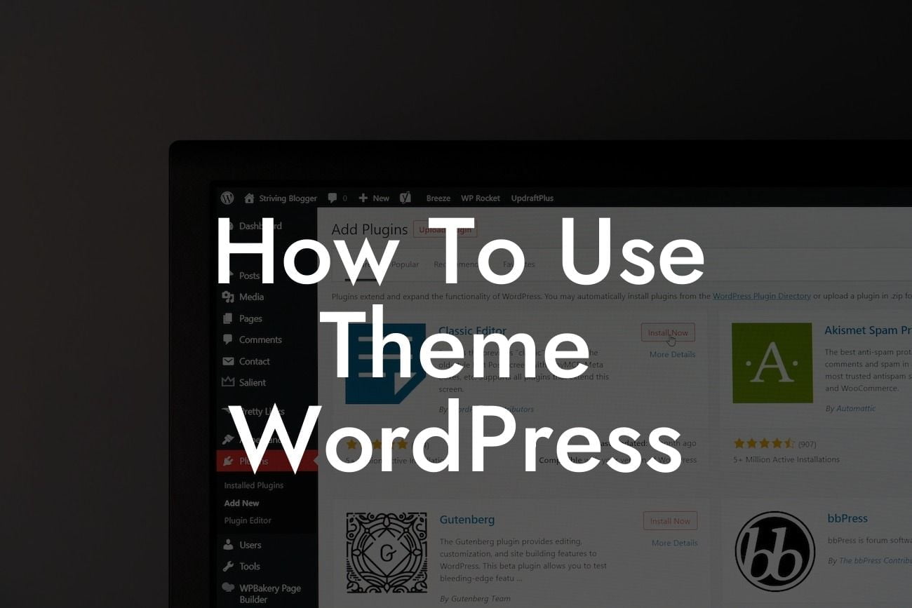 How To Use Theme WordPress