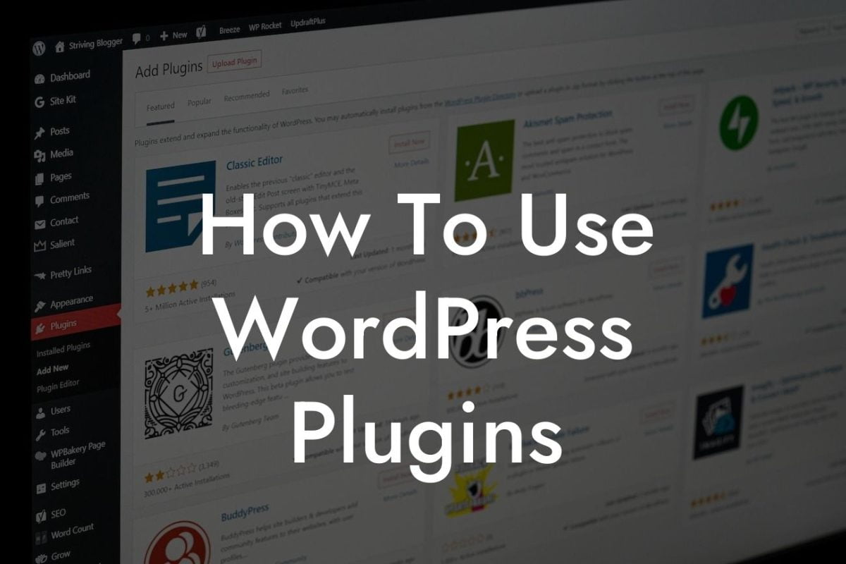 How To Use WordPress Plugins