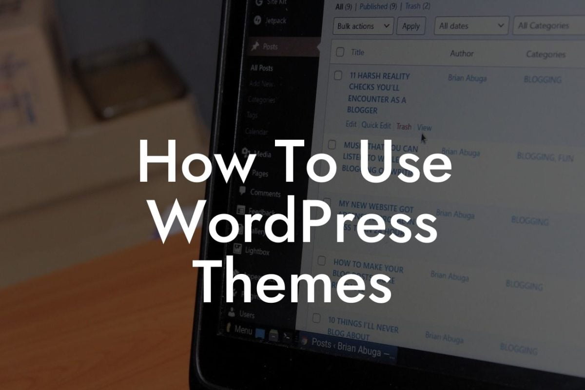 How To Use WordPress Themes