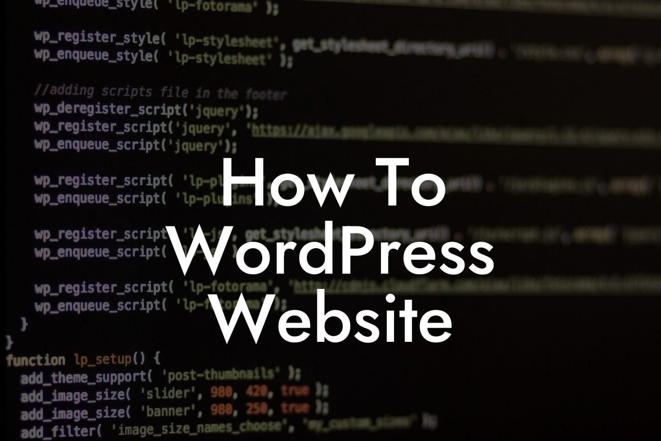 How To WordPress Website