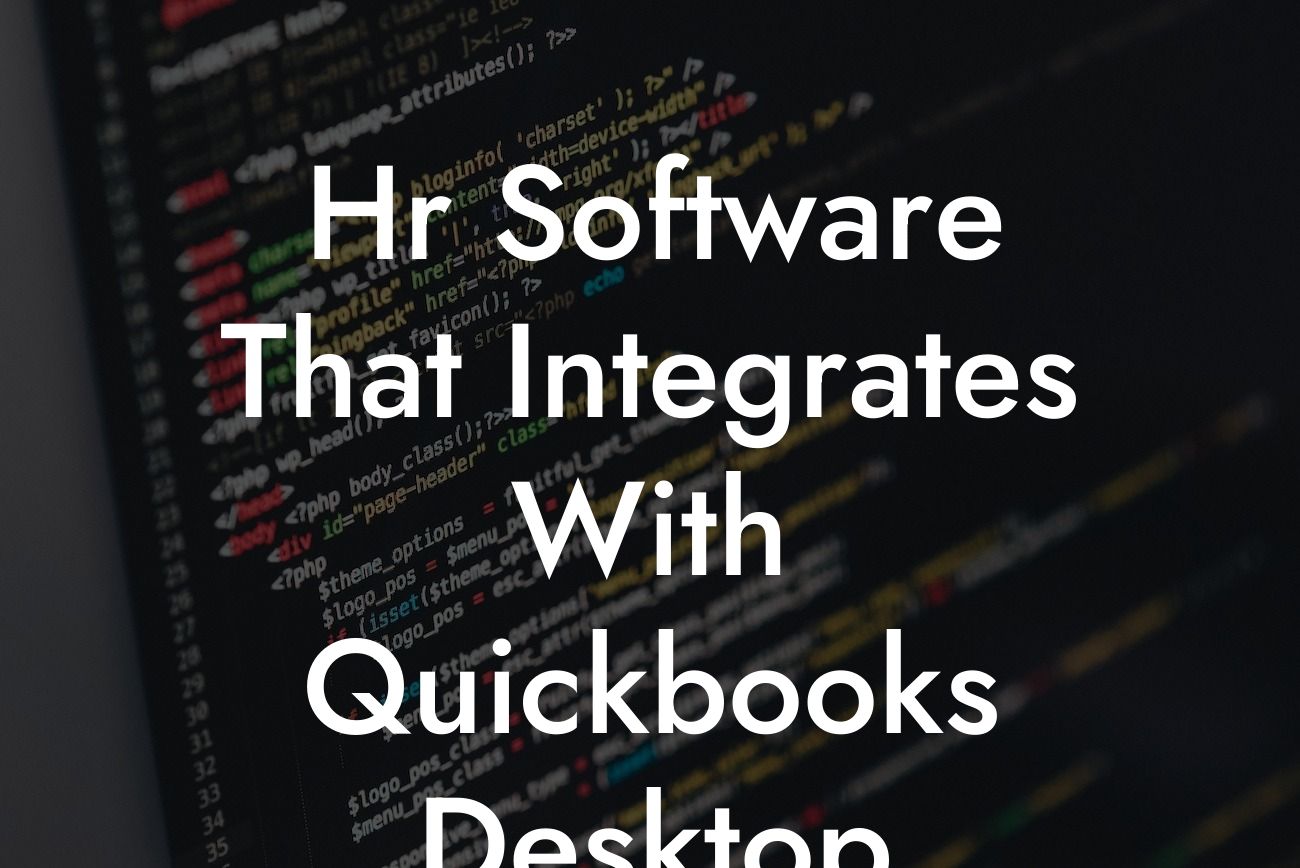 Hr Software That Integrates With Quickbooks Desktop