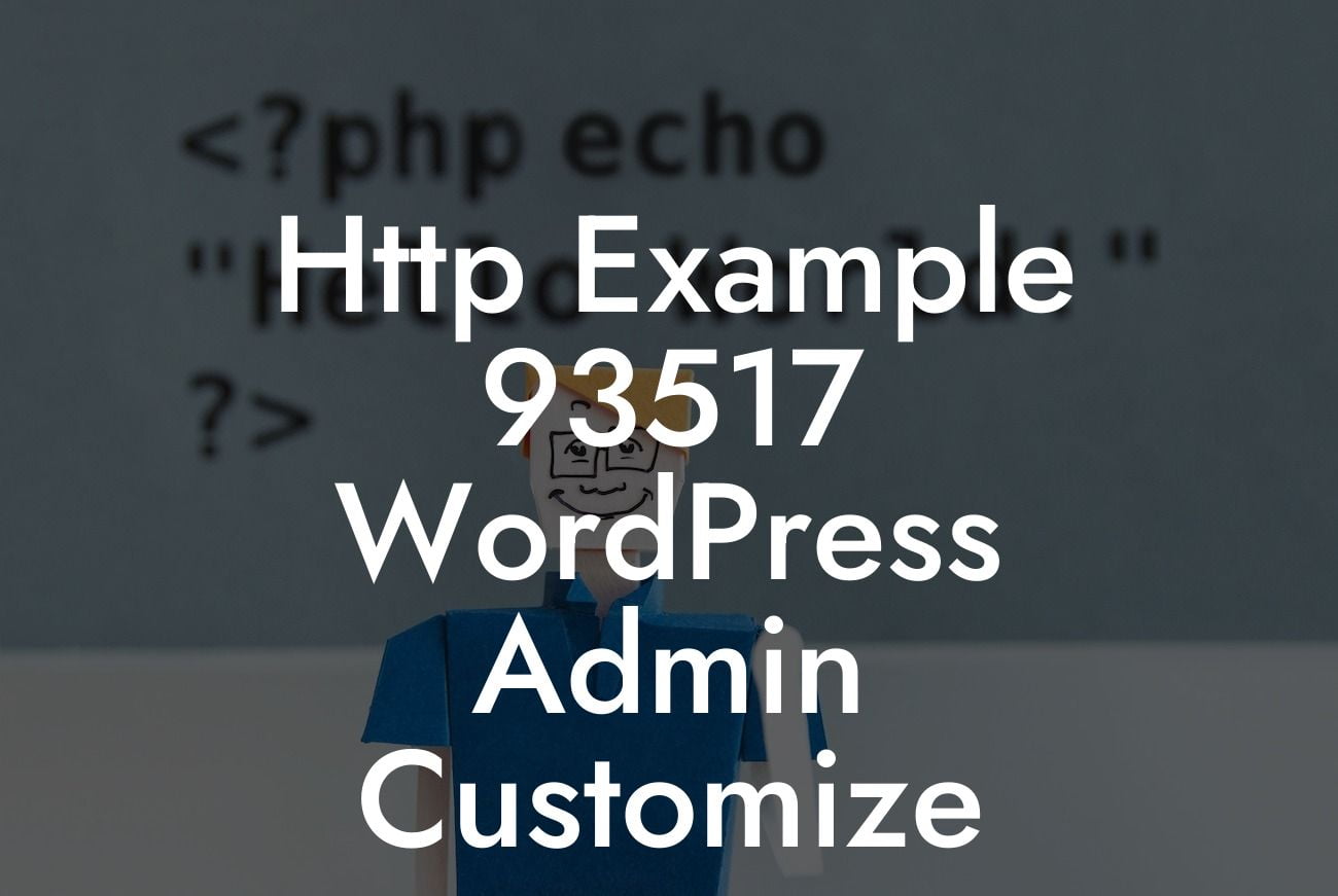 Http Example 93517 WordPress Admin Customize