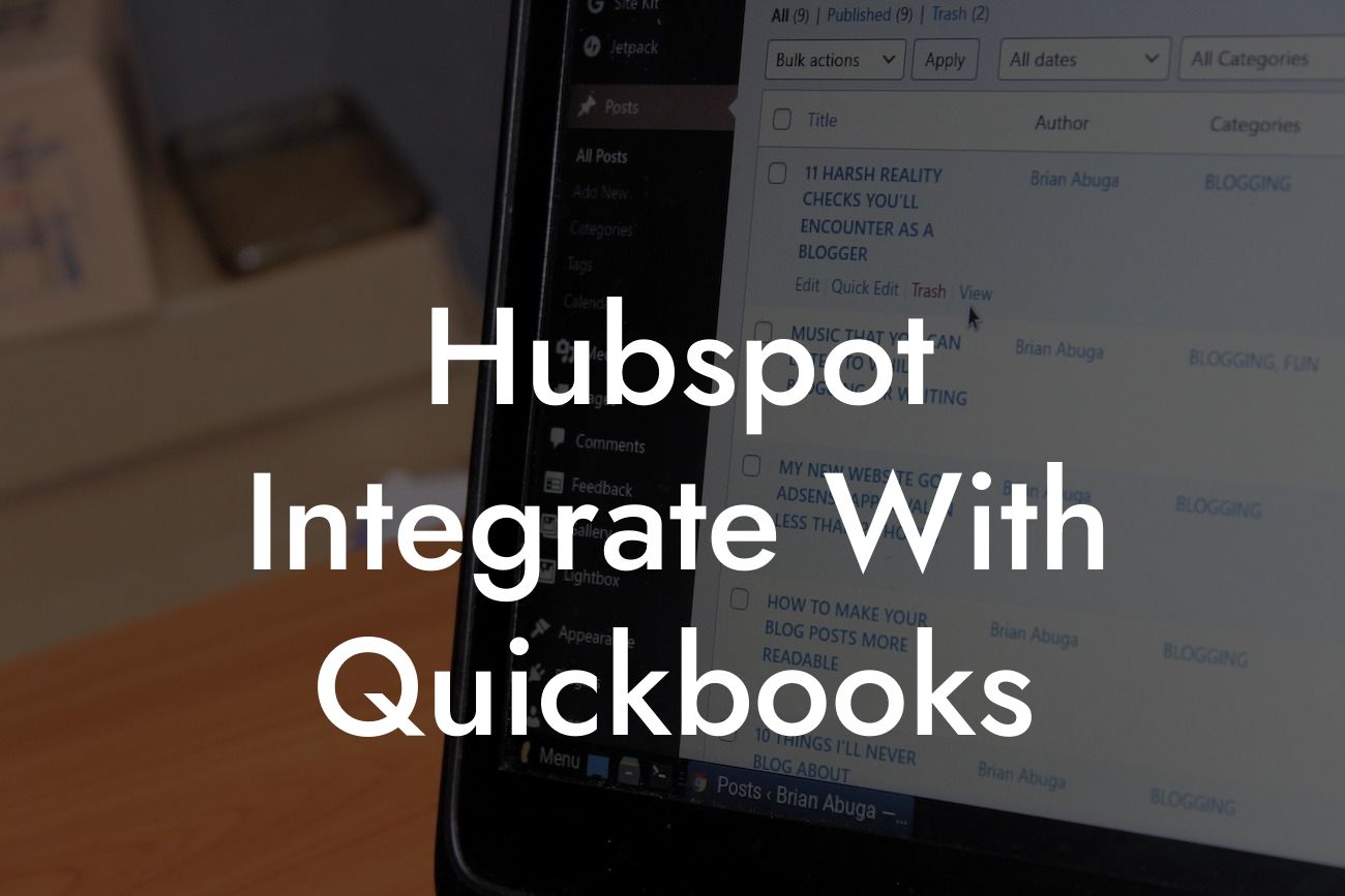 Hubspot Integrate With Quickbooks