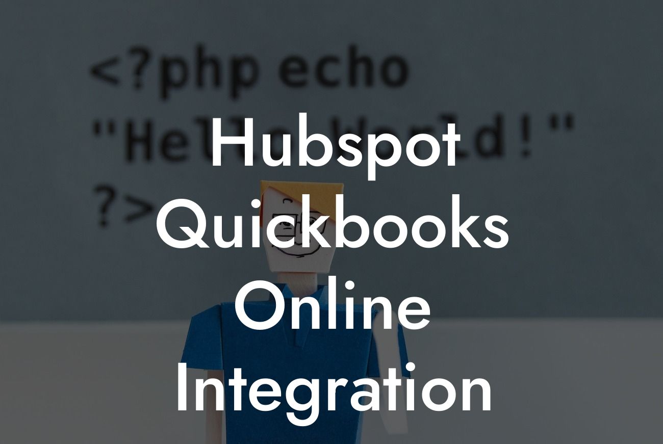 Hubspot Quickbooks Online Integration