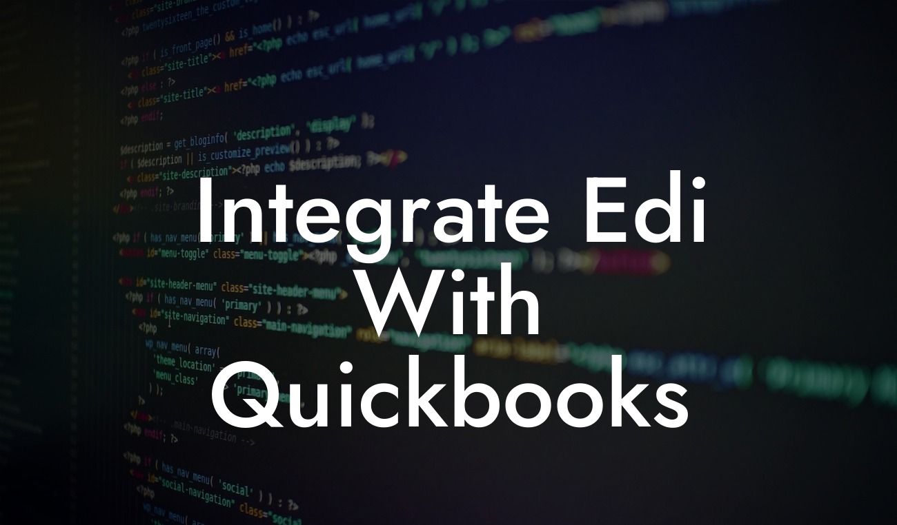 Integrate Edi With Quickbooks