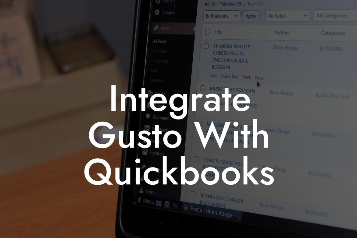 Integrate Gusto With Quickbooks