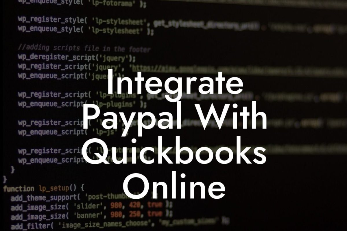 Integrate Paypal With Quickbooks Online