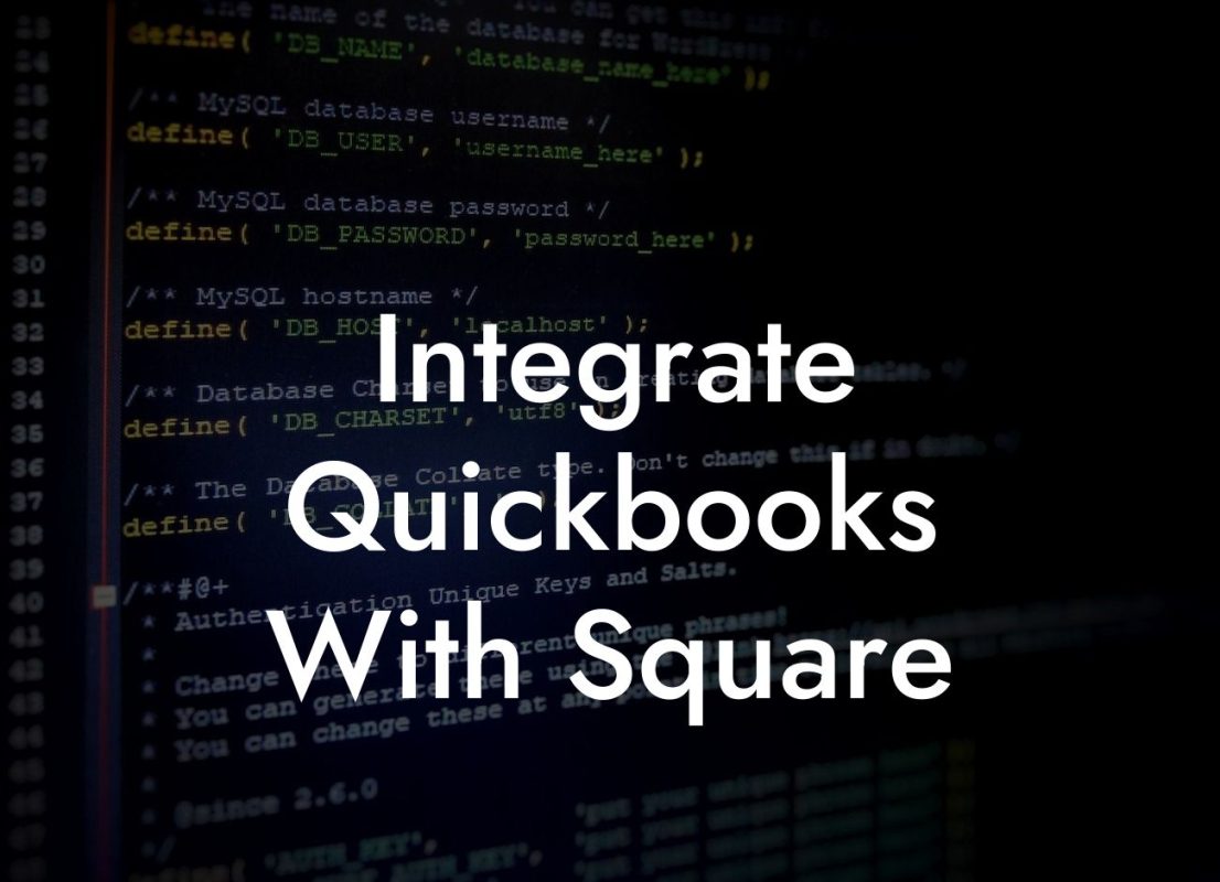 Integrate Quickbooks With Square