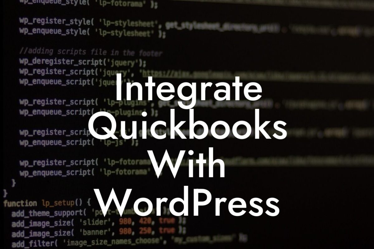 Integrate Quickbooks With WordPress