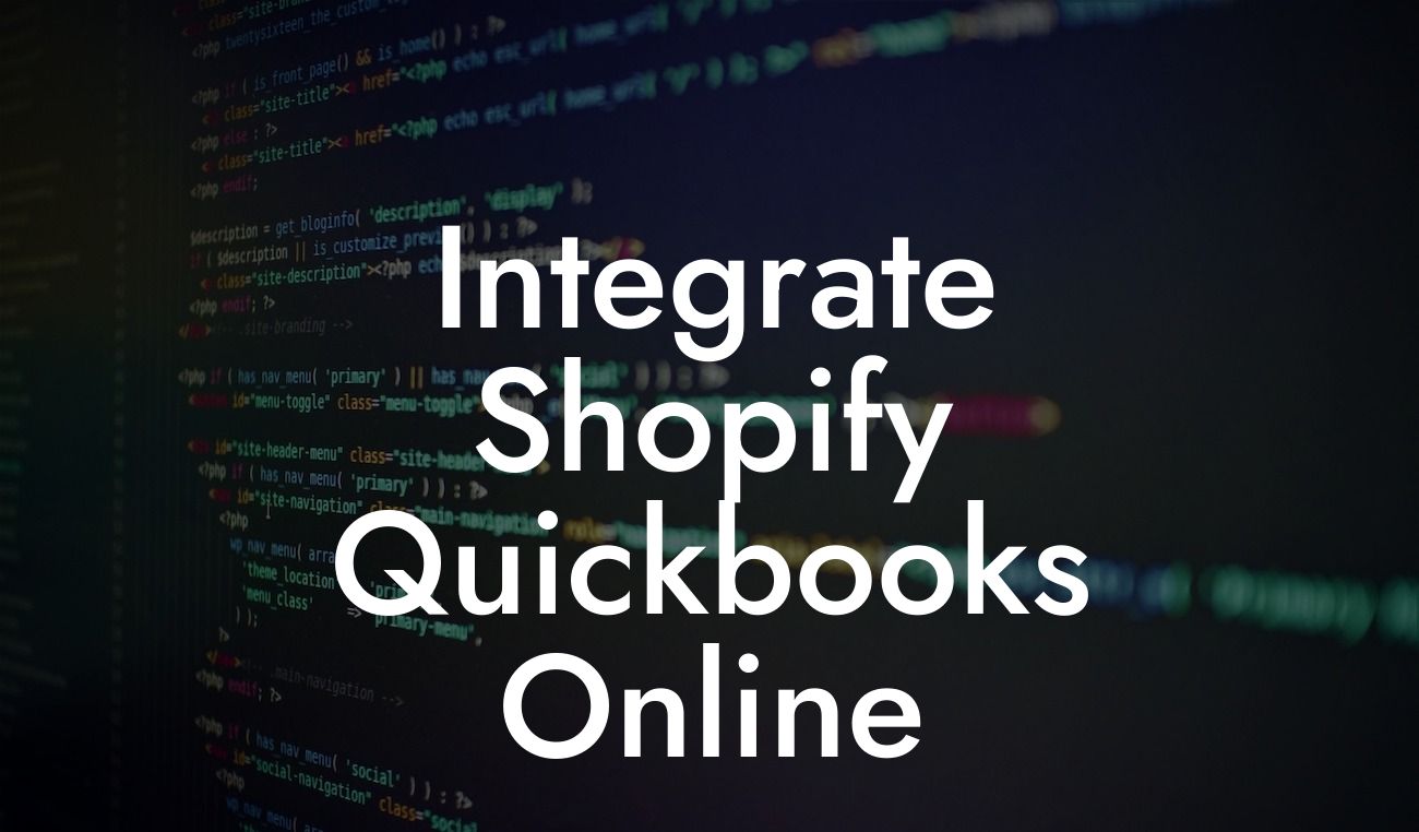 Integrate Shopify Quickbooks Online