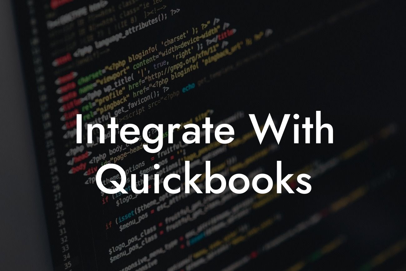 Integrate With Quickbooks