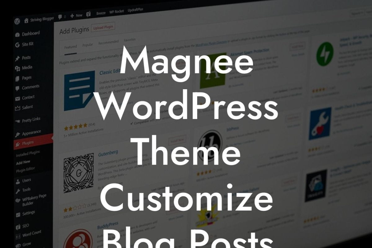 Magnee WordPress Theme Customize Blog Posts