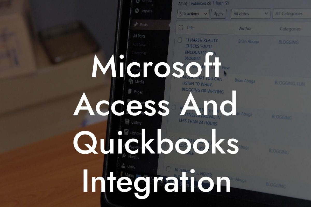 Microsoft Access And Quickbooks Integration