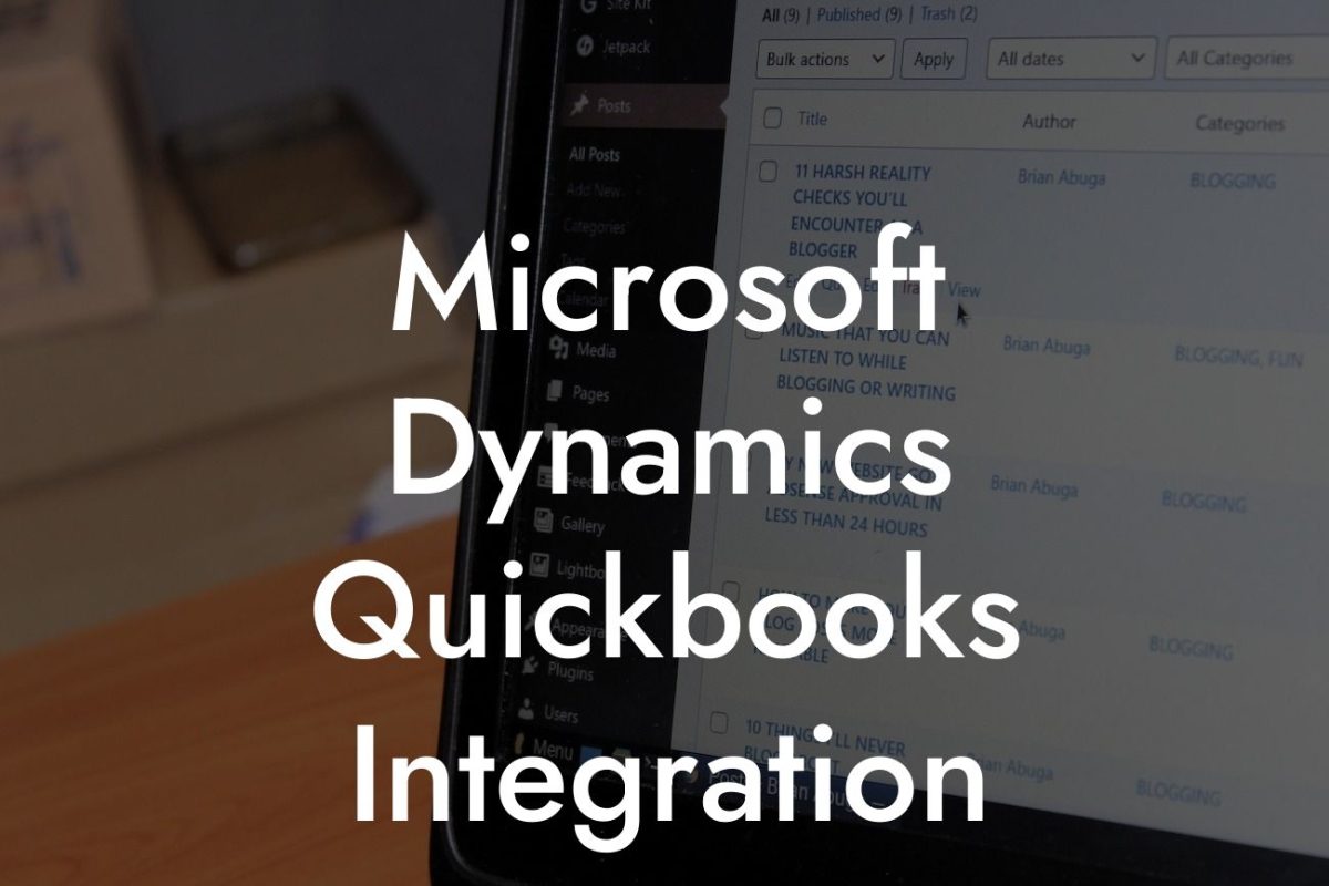 Microsoft Dynamics Quickbooks Integration