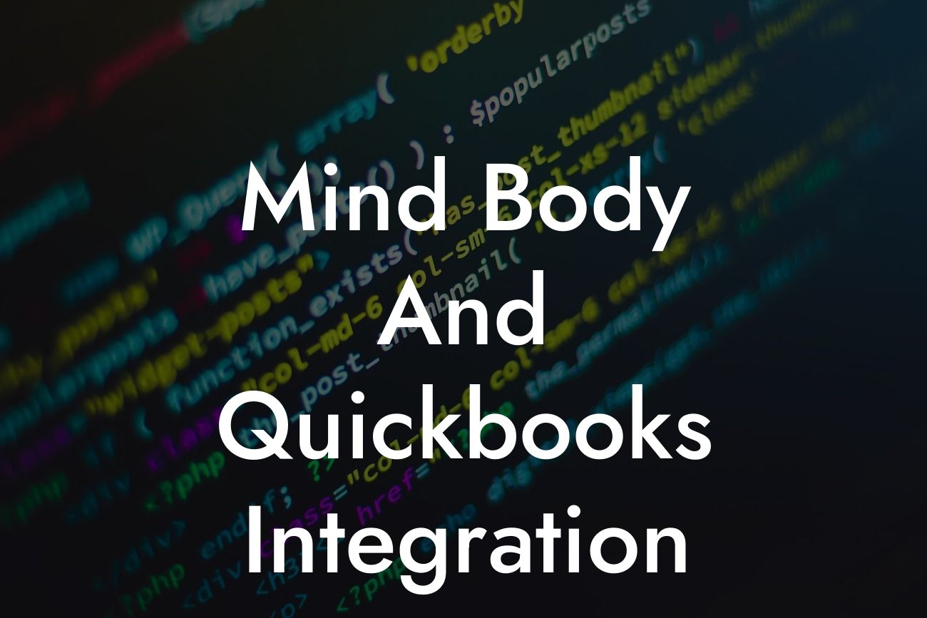 Mind Body And Quickbooks Integration