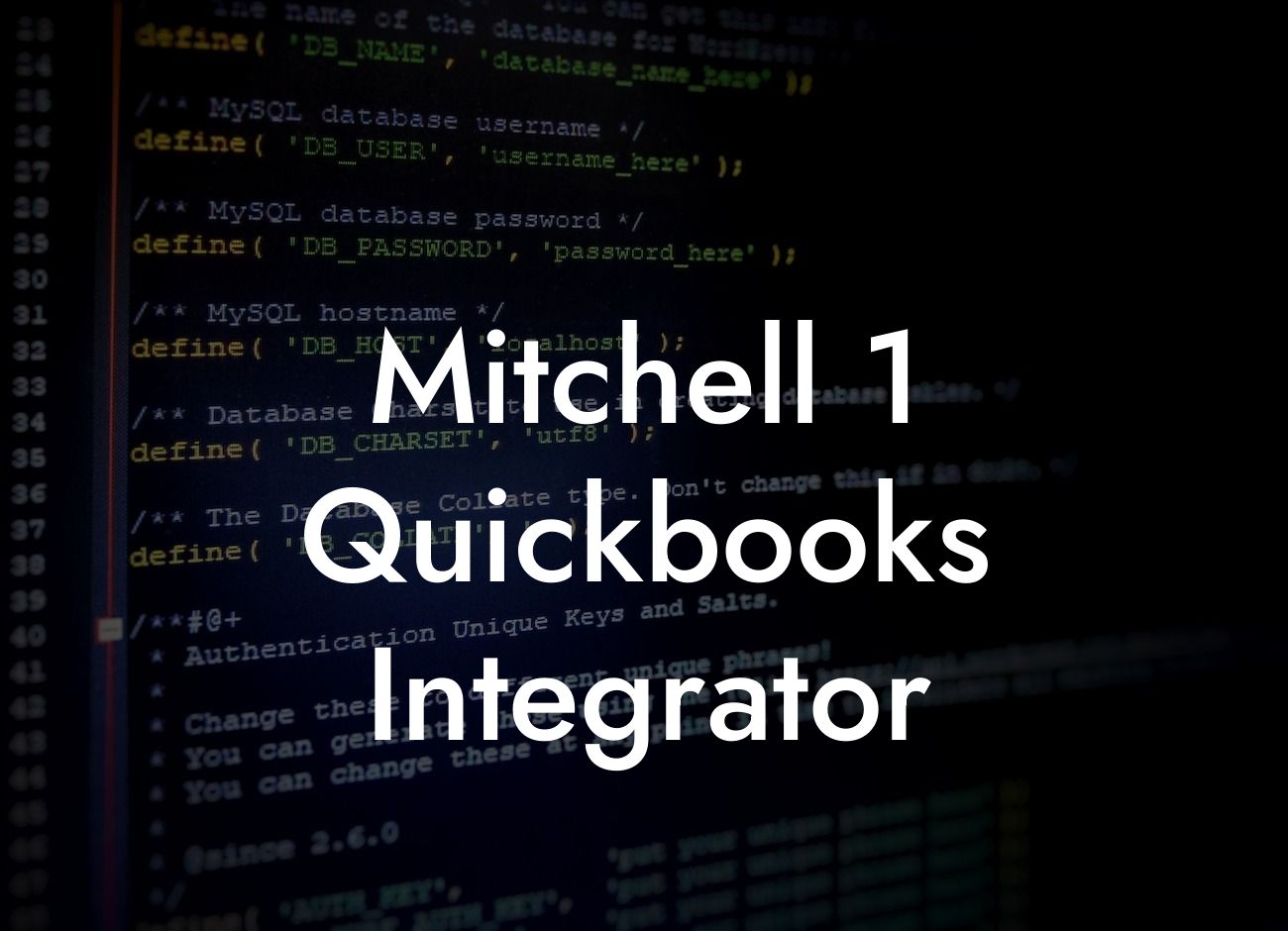 Mitchell 1 Quickbooks Integrator