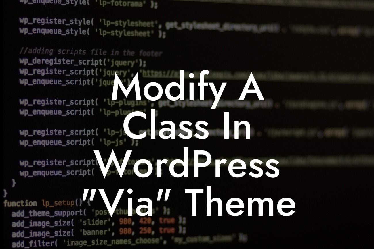 Modify A Class In WordPress "Via" Theme