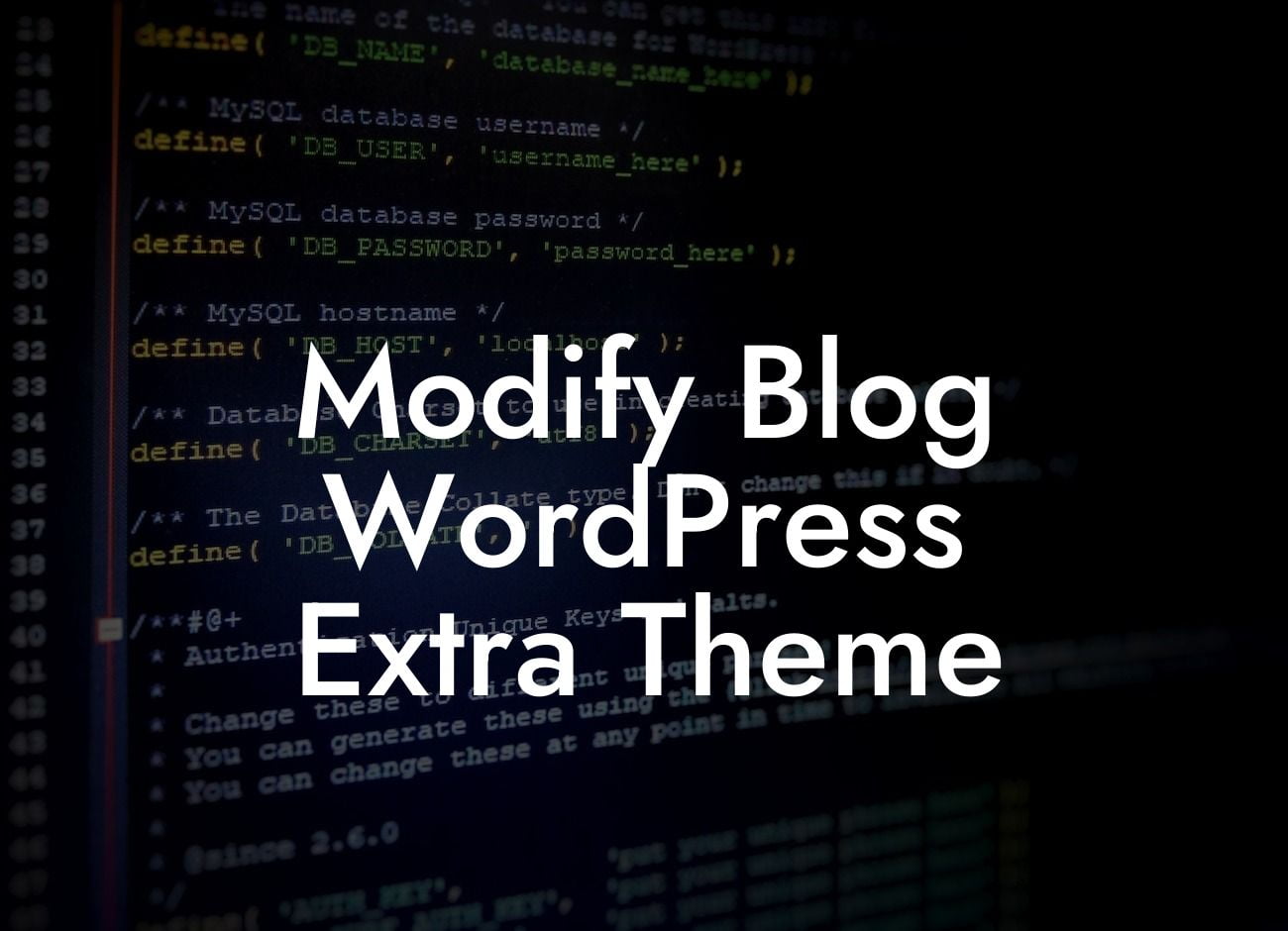 Modify Blog WordPress Extra Theme