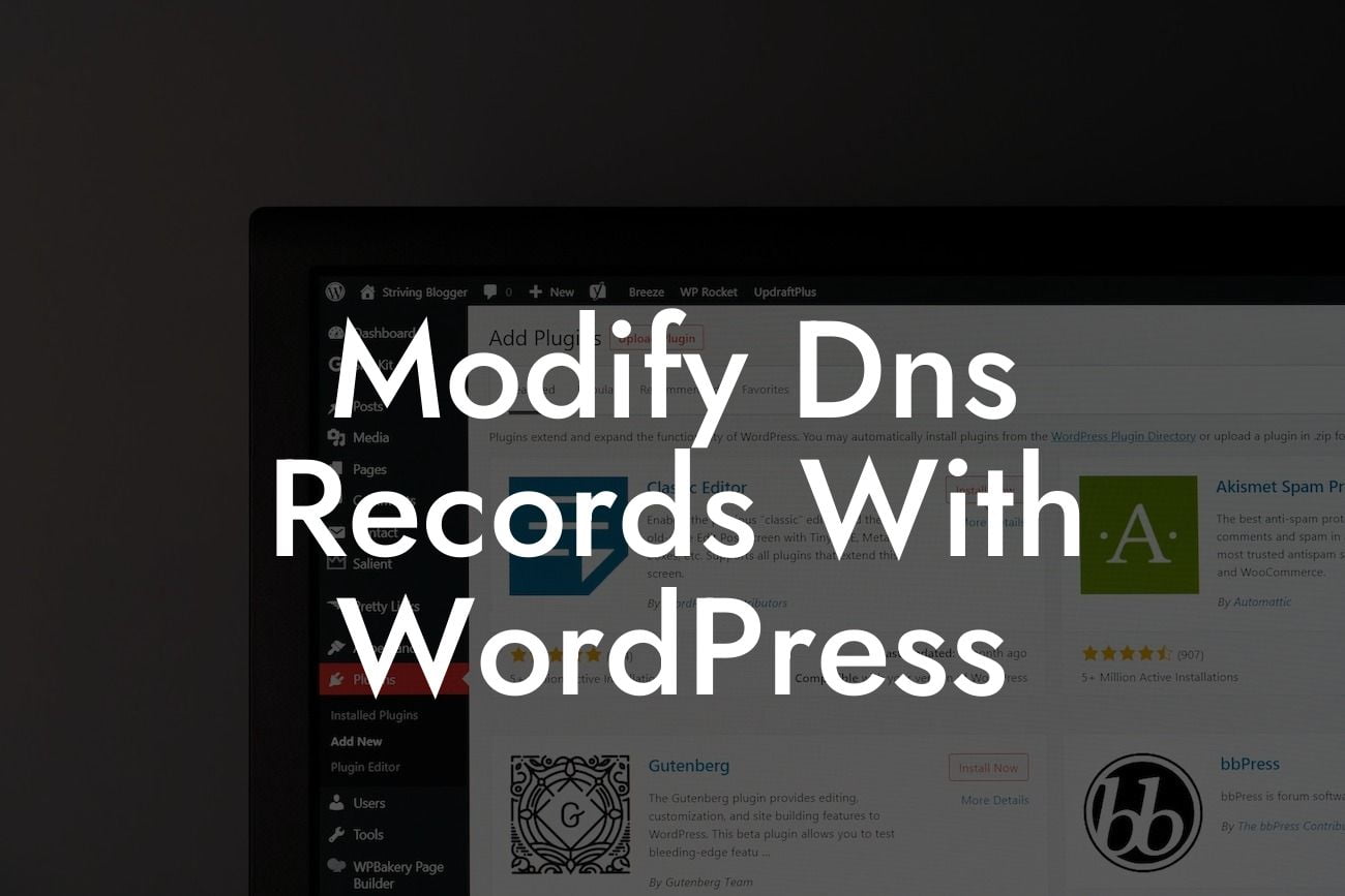 Modify Dns Records With WordPress