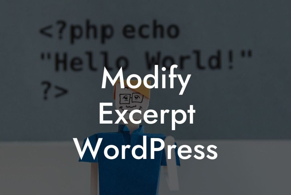 Modify Excerpt WordPress