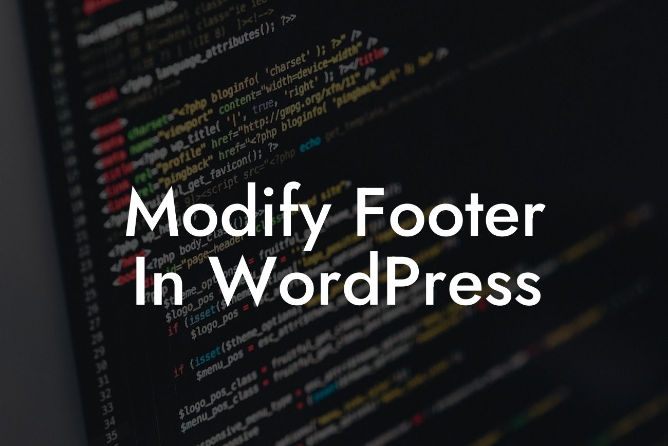 Modify Footer In WordPress