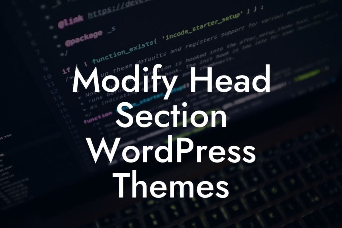 Modify Head Section WordPress Themes