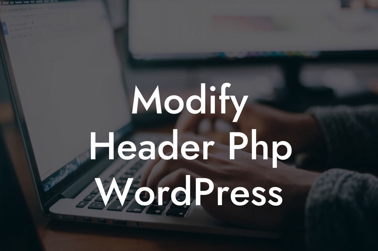 Modify Header Php WordPress