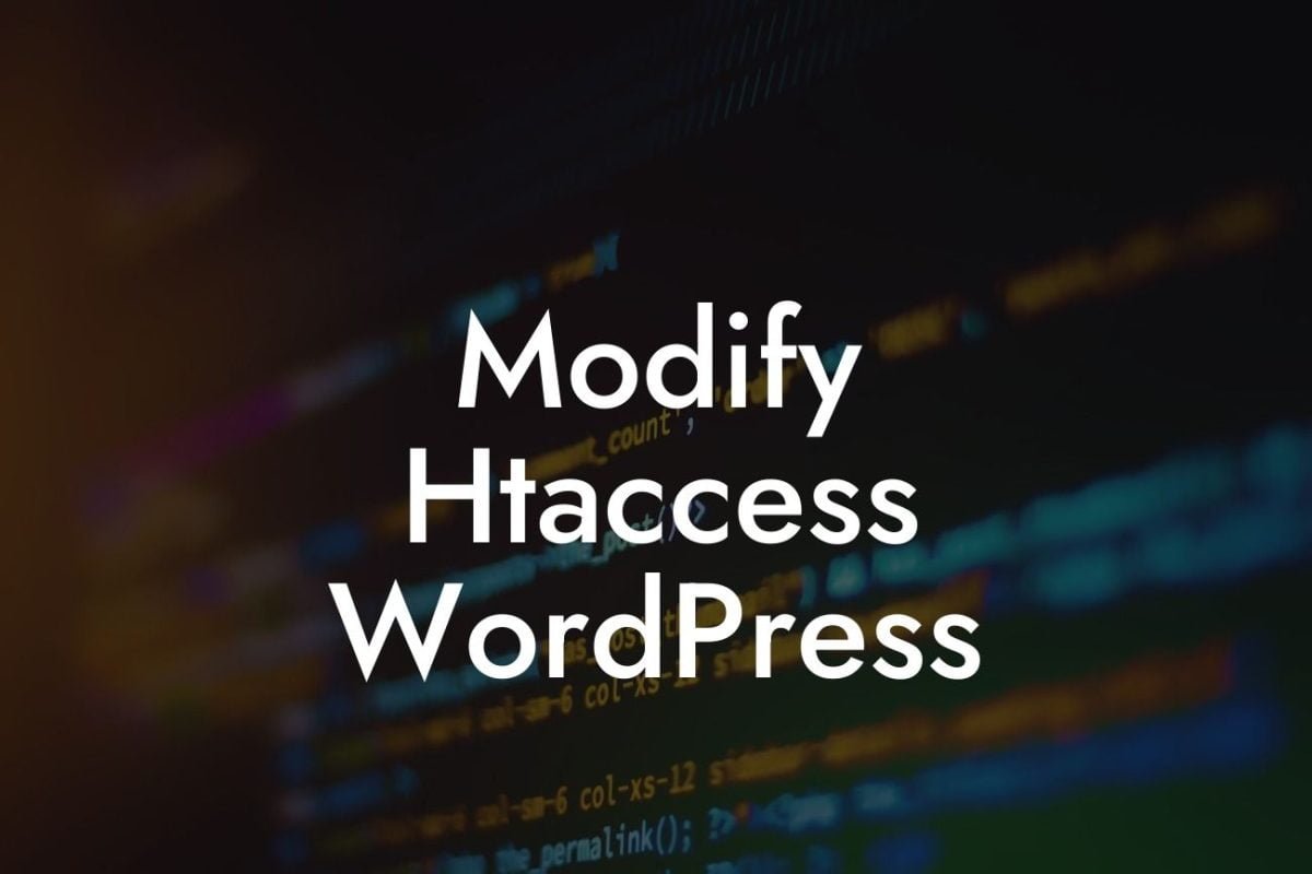 Modify Htaccess WordPress