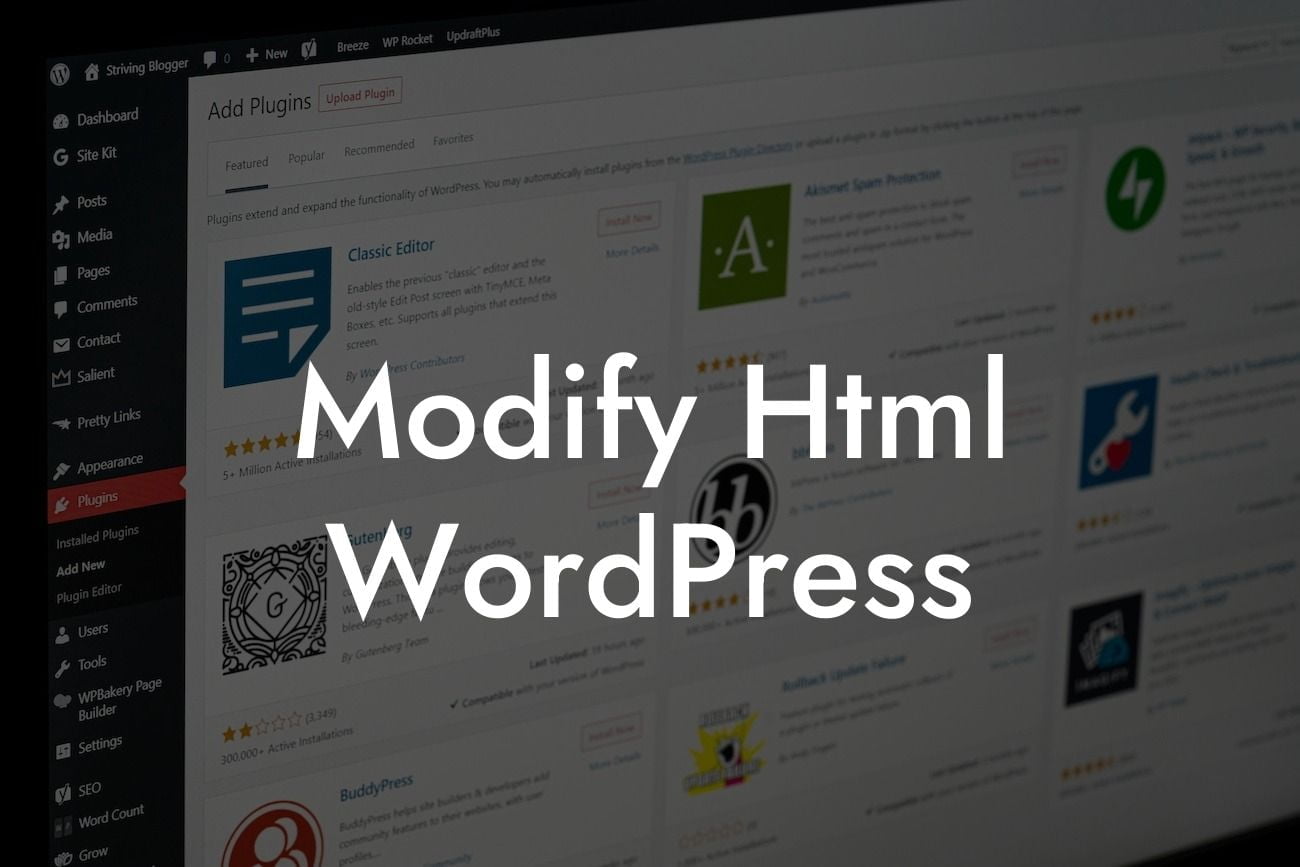 Modify Html WordPress