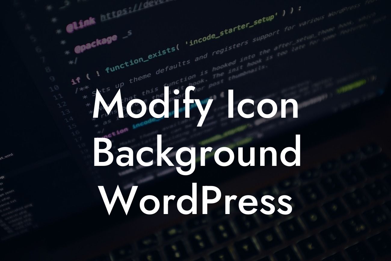 Modify Icon Background WordPress