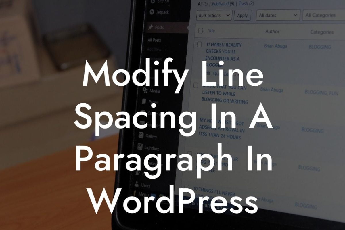 Modify Line Spacing In A Paragraph In WordPress