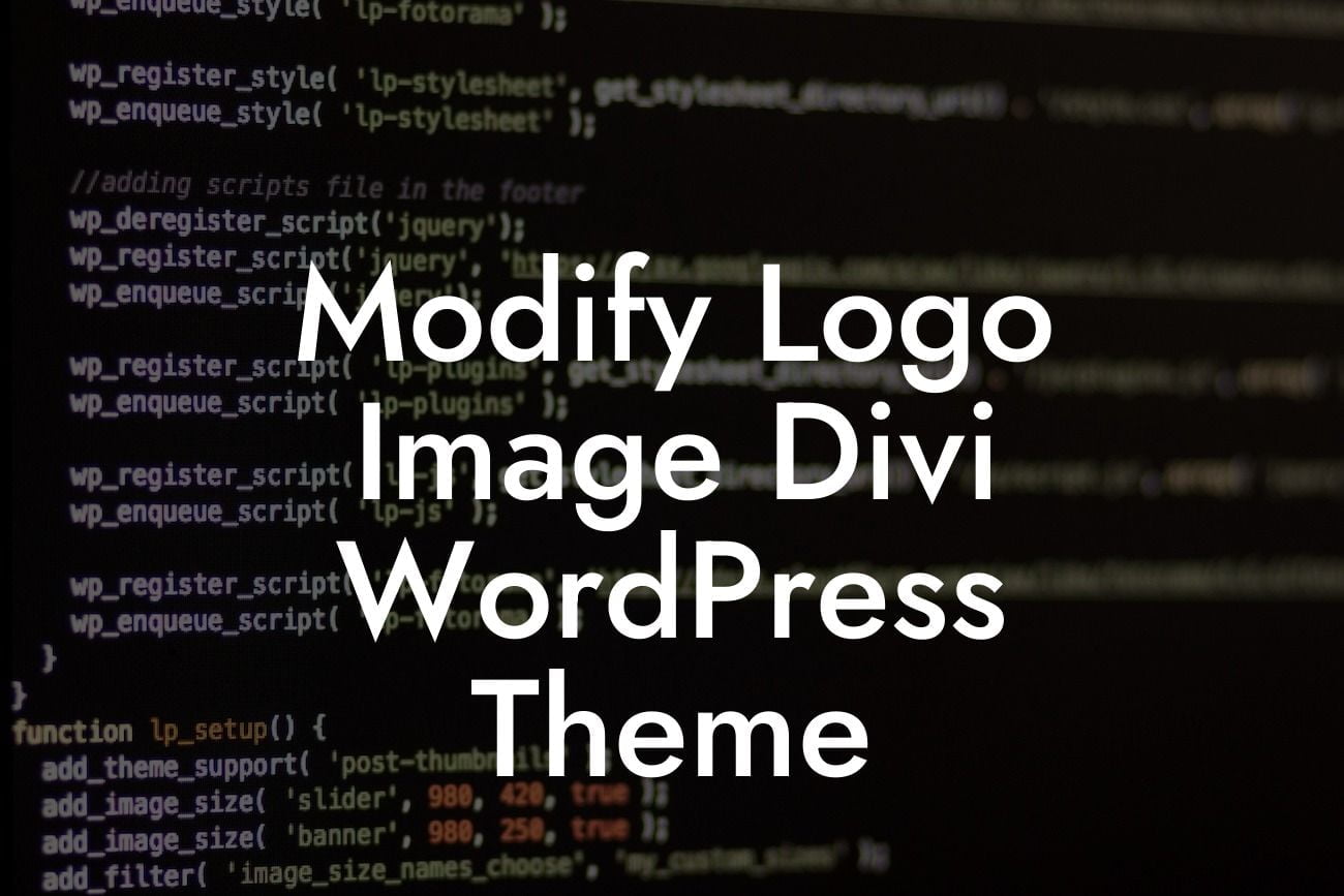 Modify Logo Image Divi WordPress Theme