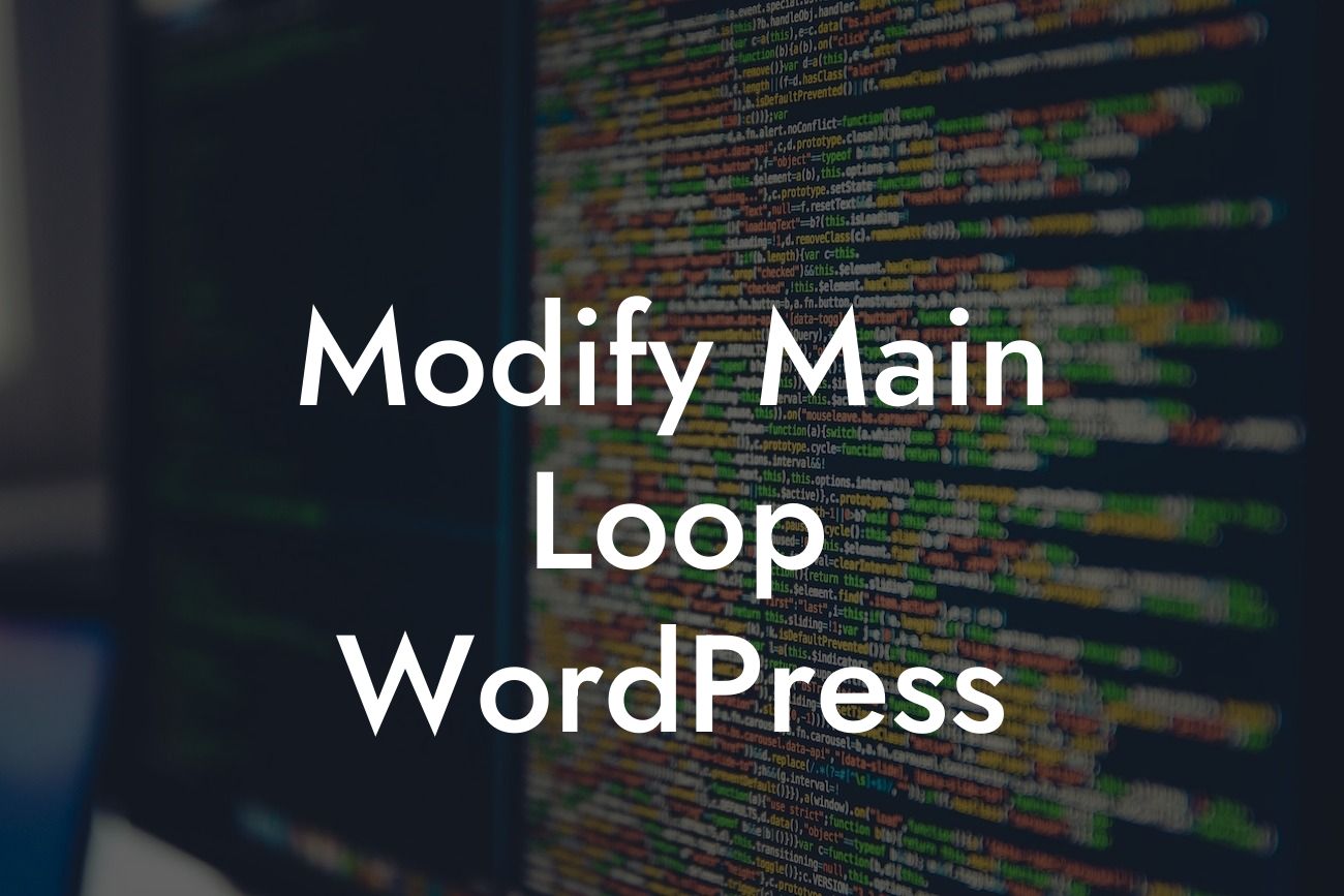 Modify Main Loop WordPress