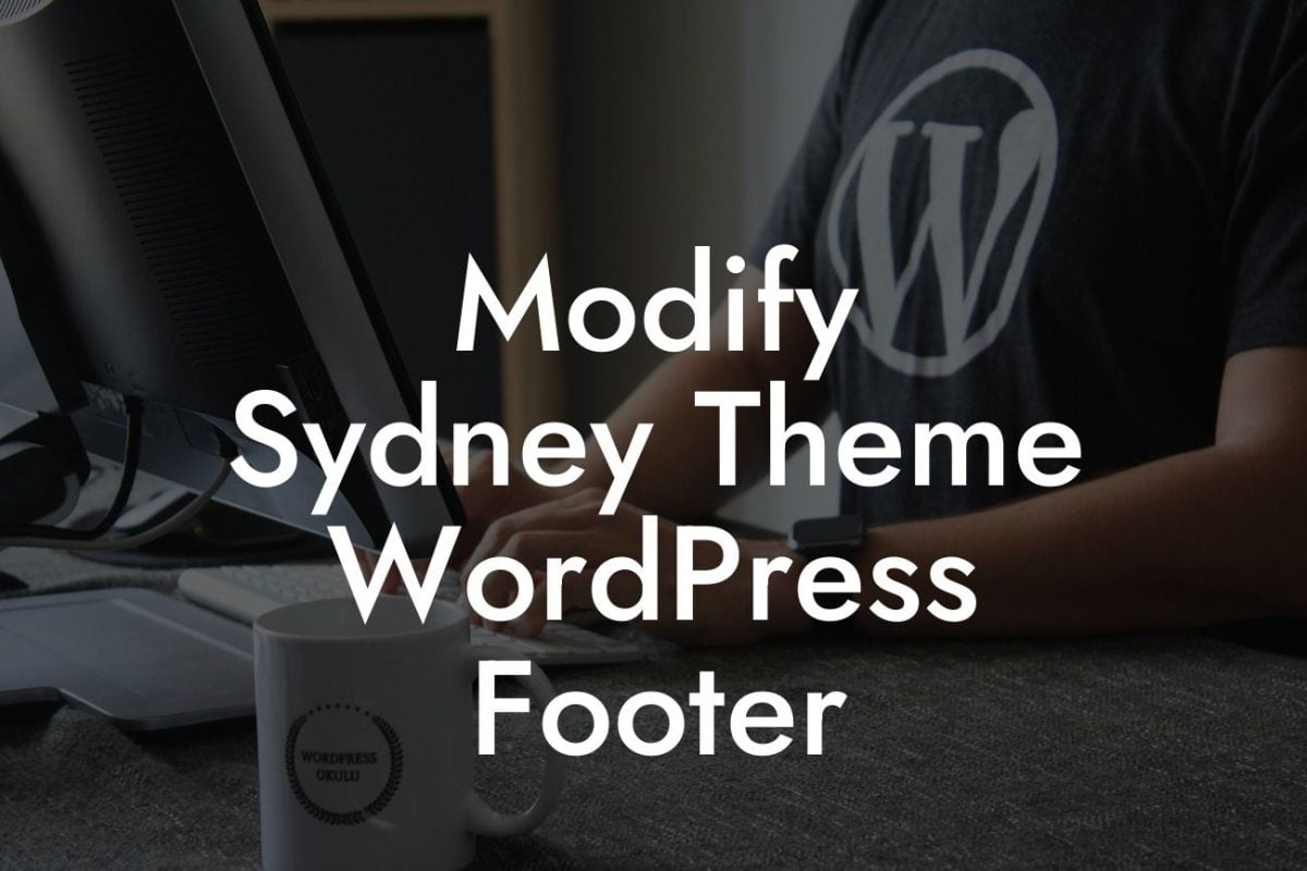 Modify Sydney Theme WordPress Footer