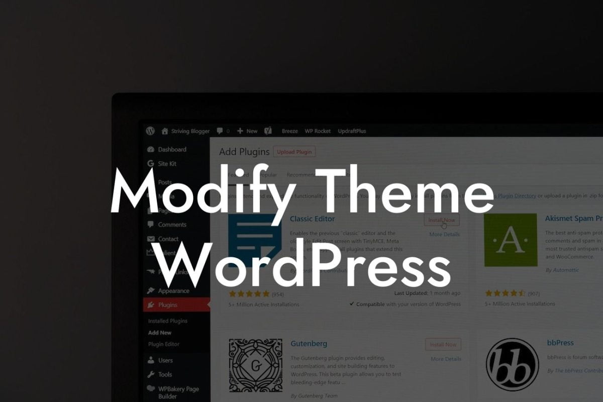 Modify Theme WordPress