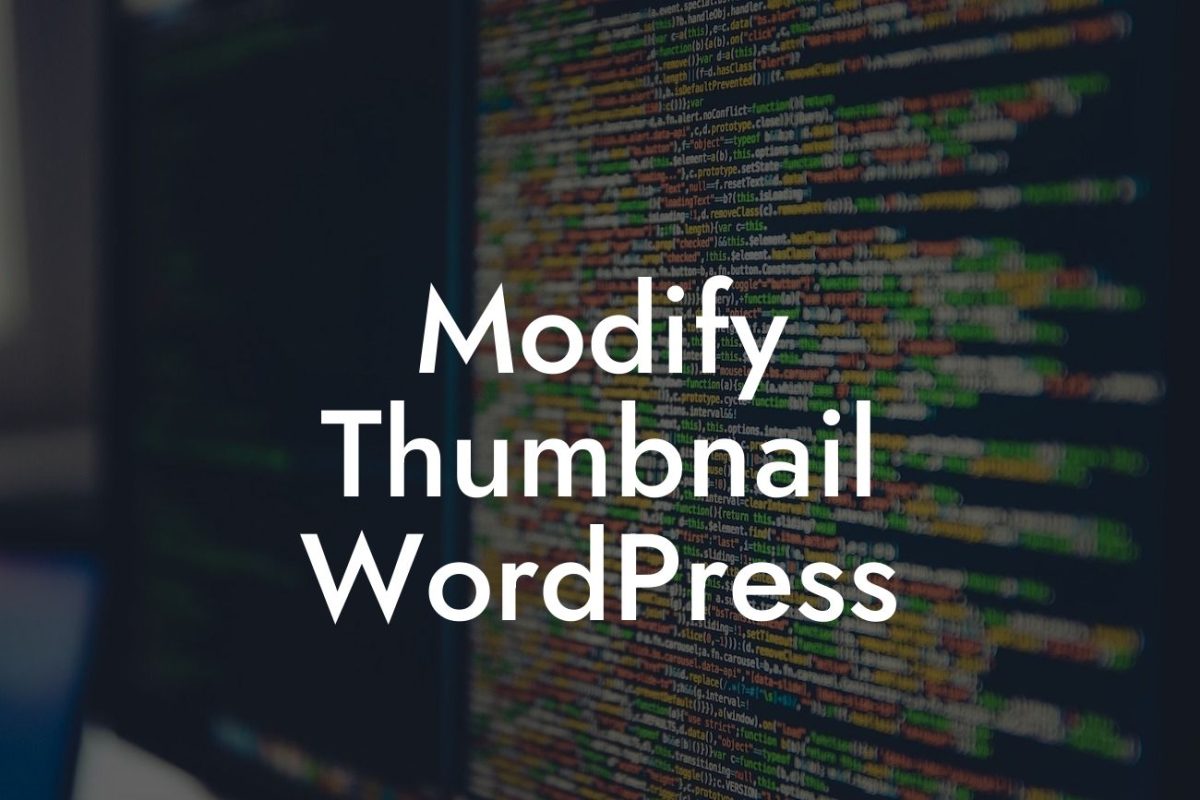 Modify Thumbnail WordPress