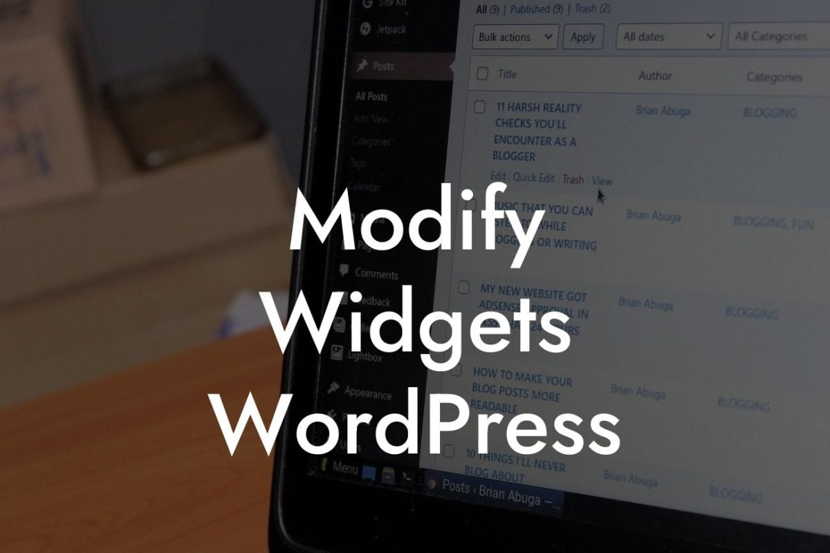 Modify Widgets WordPress