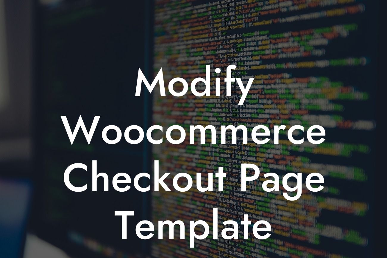 Modify Woocommerce Checkout Page Template