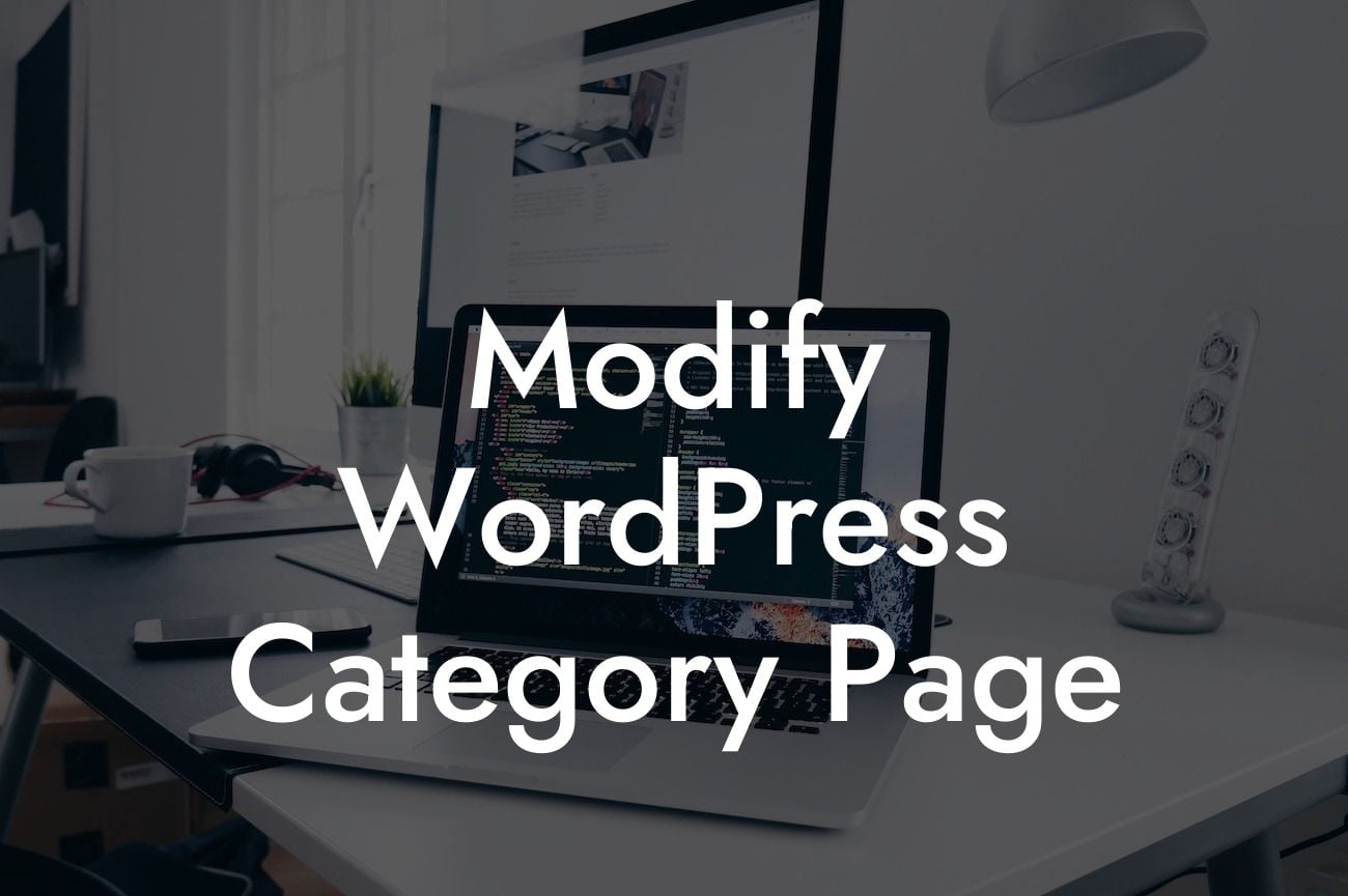 Modify WordPress Category Page