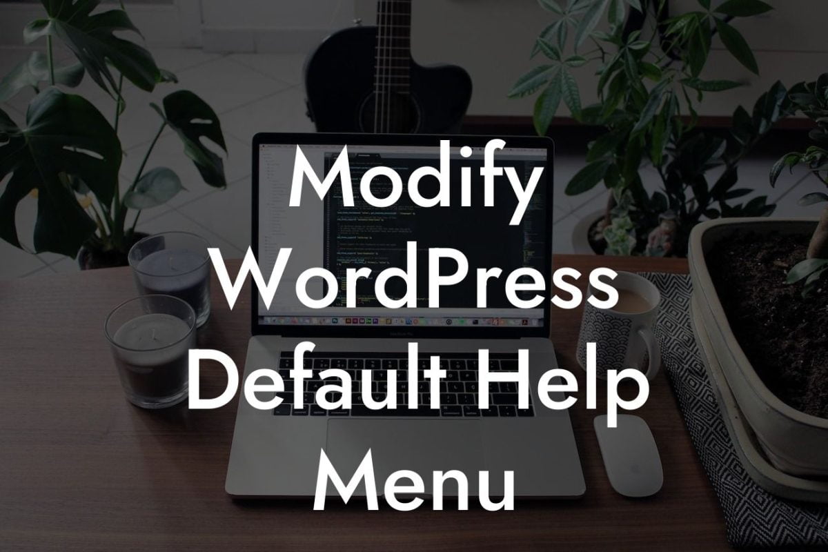 Modify WordPress Default Help Menu