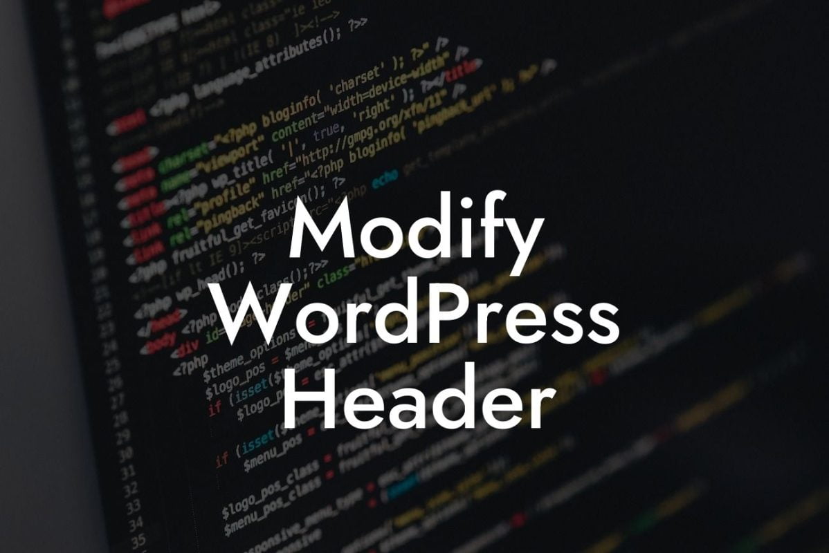 Modify WordPress Header