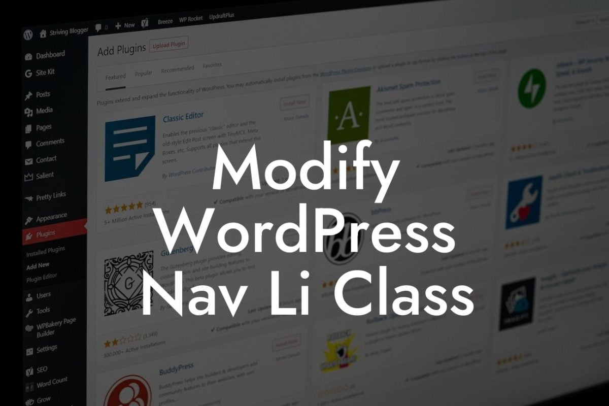 Modify WordPress Nav Li Class