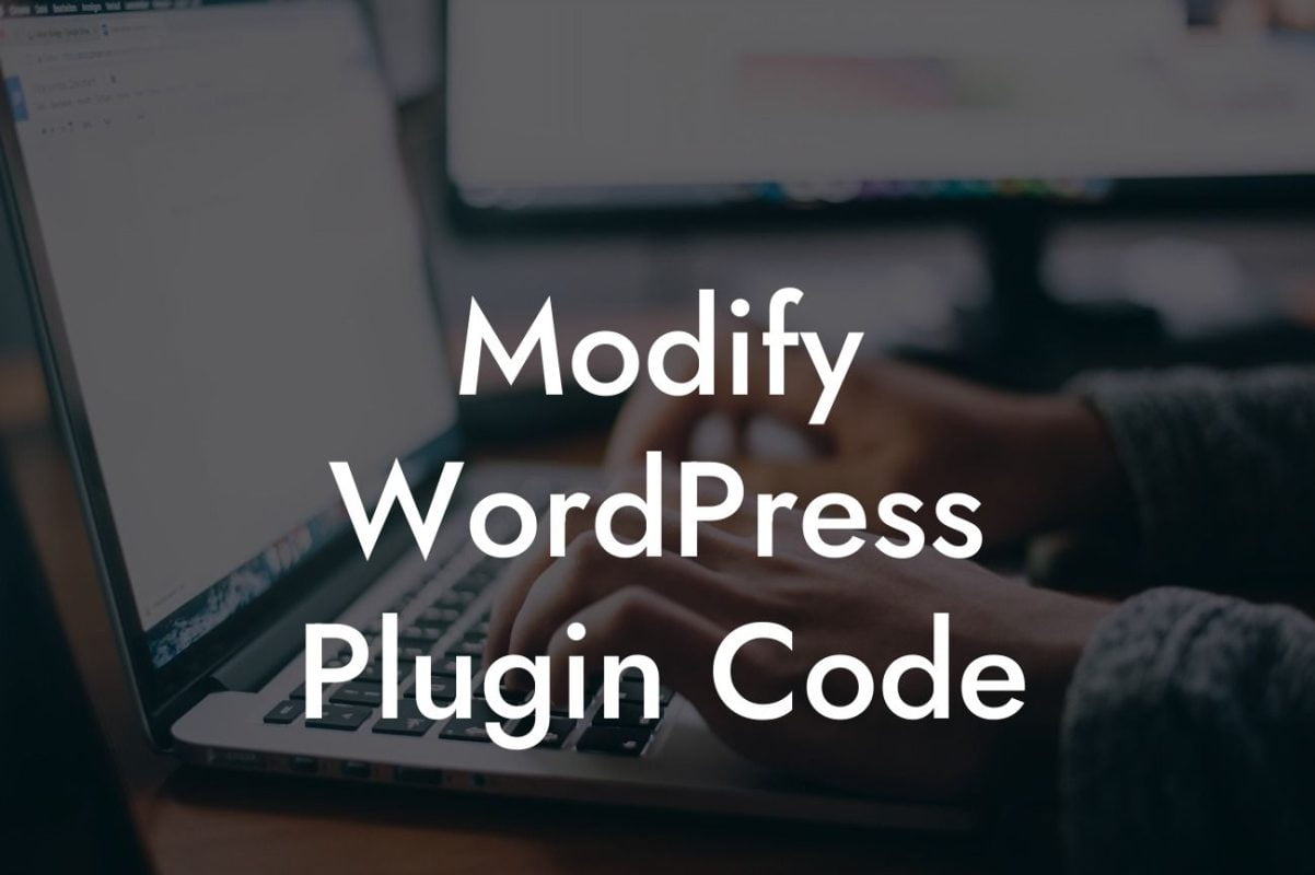 Modify WordPress Plugin Code