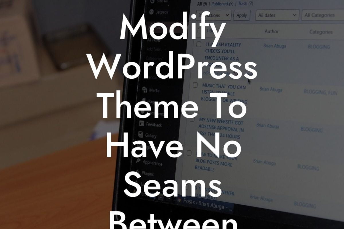 Modify WordPress Theme To Have No Seams Between Images