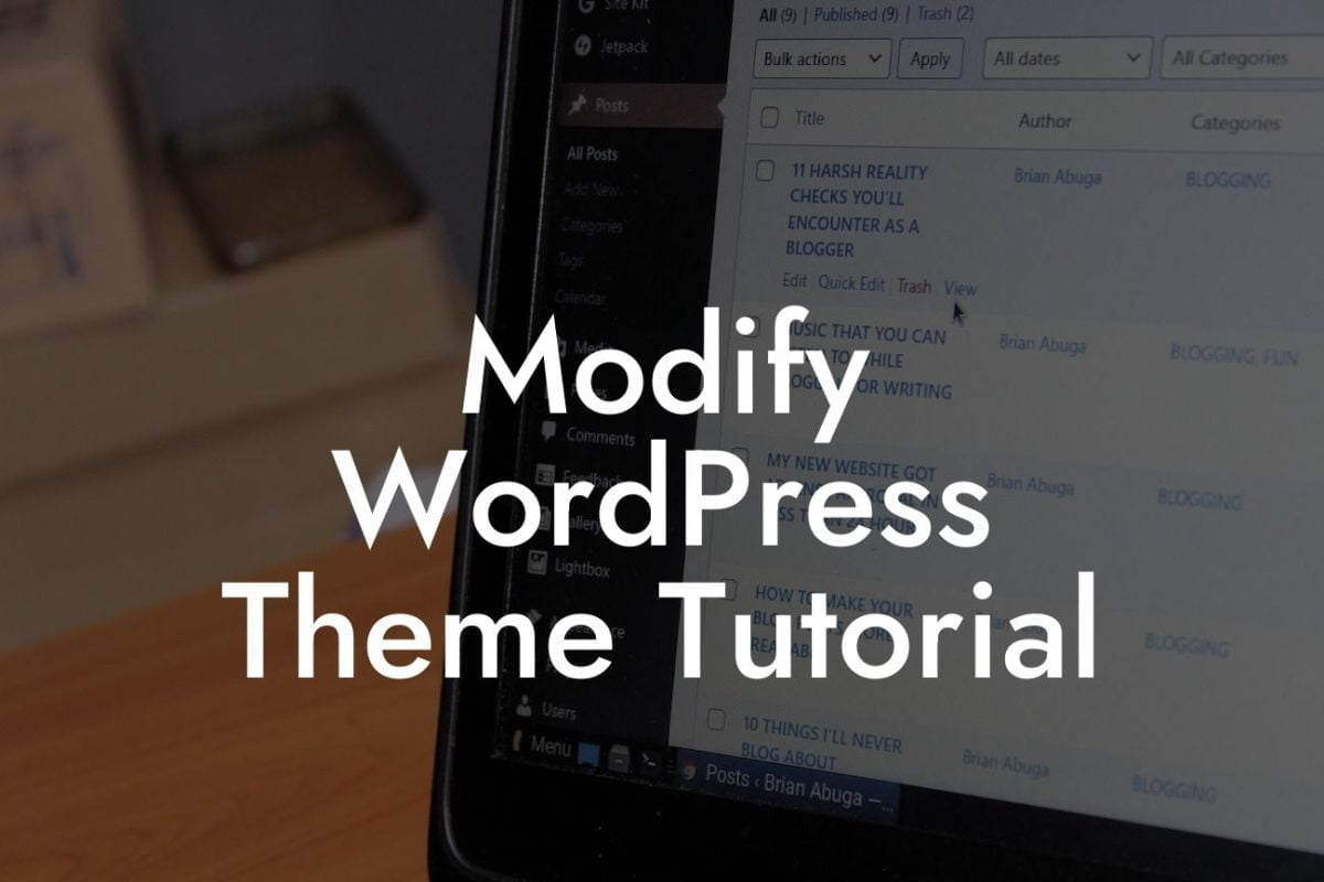 Modify WordPress Theme Tutorial